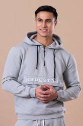 RUDESTYLE ATHLEISURE RELAXED FIT HOODIE-STORM GREY